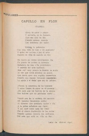 Capullo en flor : (Tango)