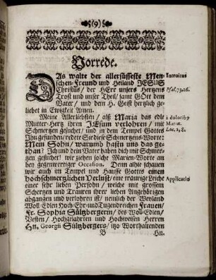 Vorrede; Eingang; Außlegung.