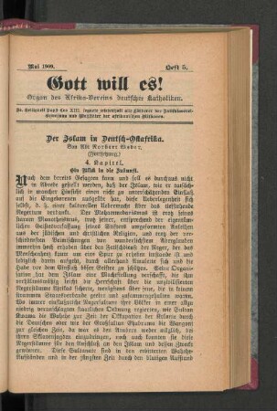 Mai 1909. Heft 5.