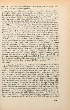 261-262 [Rezension] Los géneros literarios de la Sagrada Escritura