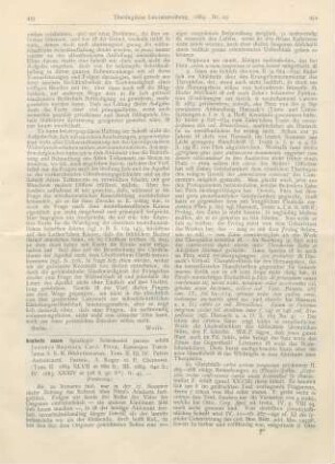 453-463 [Rezension] Analecta sacra Spicilegio Solesmensi parata edidit Joannes Baptista Card. Pitra, Episcopus Tusculanus S. E. R. Bibliothecarius. Tom. II. III. IV. (Fortsetzung.)
