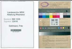 Entnazifizierung Fritz Dahlmann , geb. 14.09.1903 (Hauer)