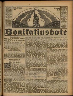 Erste Ausgabe vom Sonntag, den 11. Dezember 1927.