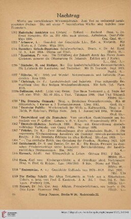 Nachtrag (Nr. 1352 - 1405)