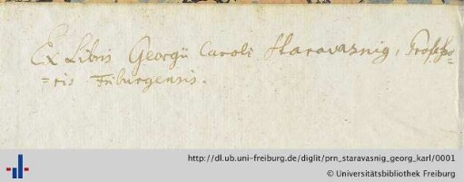 [Provenienz]: Staravasnig, Georg Karl