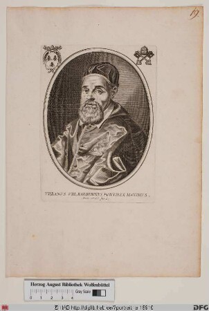 Bildnis Papst Urban VIII. (Maffeo Barberini) (reg. 6. 8. 1623 - 29. 7. 1644)