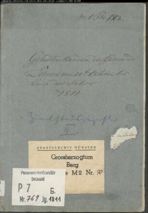 Zivilstandsregister der Munizipalität Lienen (Geburten 1811, Oktober bis Dezember). (Gemeinde: Lienen, Kreis Tecklenburg)