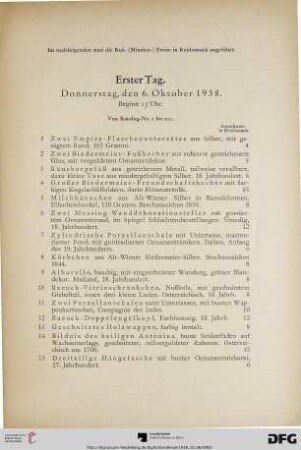 Erster Tag (Nr. 1-211)