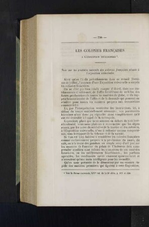 Les colonies francaises