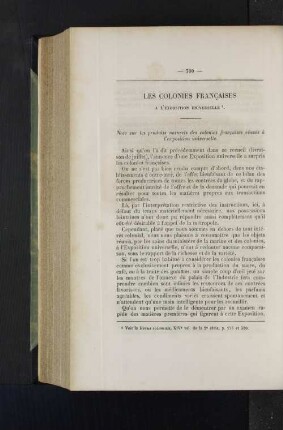 Les colonies francaises