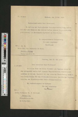 Brief von Prof. Dr. Münzel, StB Hamburg an Prof. Dr. Erman, Hamburg