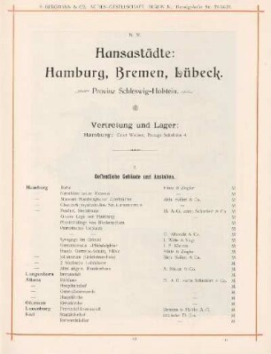 Hansastädte: Hamburg, Bremen, Lübeck