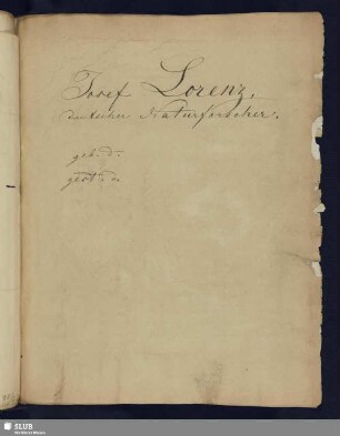 Nr. 32. Lorenz, Josef