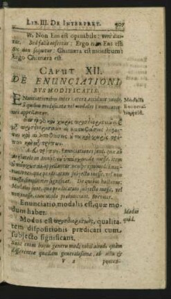 Caput XII. De Enunciationibus Modificatis.