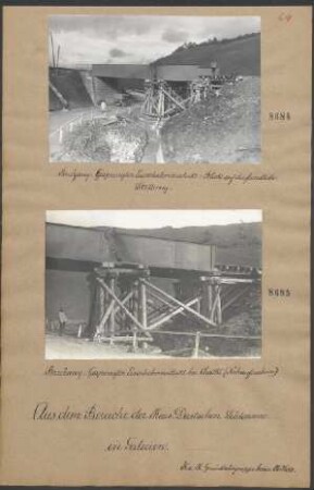 Brzezany: Gesprengter Eisenbahnviadukt: Blick auf die feindliche Stellung