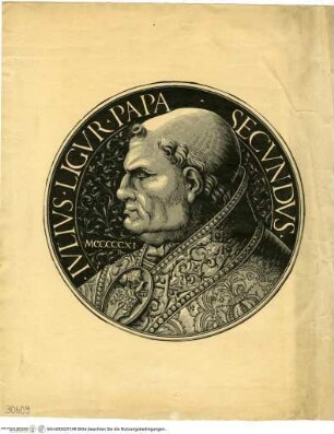 Julius II., Papst, Porträt, Faksimile der Reichsdruckerei Berlin
