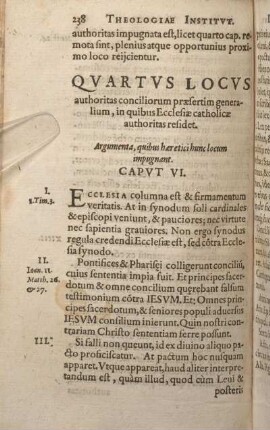 Qvartvs Locvs authoritas, conciliorum praesertim generalium, in quibus Ecclesiae catholicae authoritas residet.