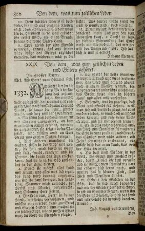 XXIX. Von dem, was zum zeitlichen Leben und Gütern gehöret.