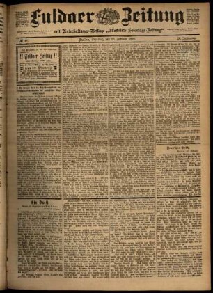 Ausgabe vom Dienstag, den 28. Februar 1899.