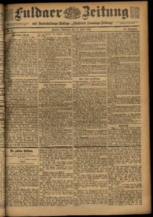 Ausgabe vom Mittwoch, den 12. April 1899.