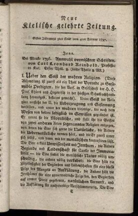 5tes - 1stes Stük vom Februar 1797