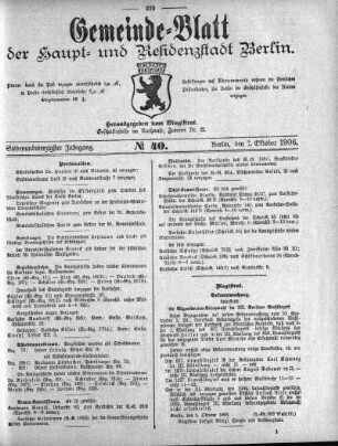 1906,40: No. 40, 7. Oktober 1906