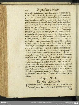 Caput XIII. De sede Antichristi