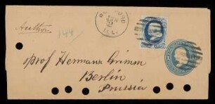 Brief von Unbekannt an Herman Grimm