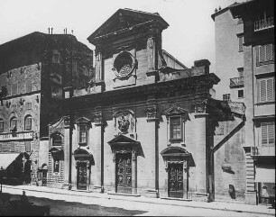 Florenz, S. Trinita, Fassade, 1593-1594: barocke Fassade von Bernardo Buontalenti; Buontalenti, Bernardo