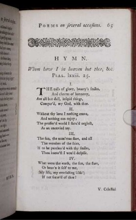 Hymn. Whom have I in heaven but thee, etc. Psal. lxxiii. 25.