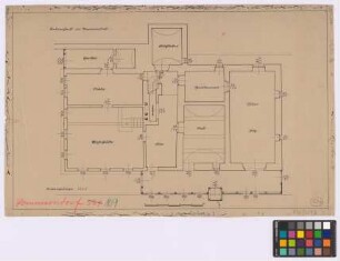 Pommerndorf (Riesengebirge): Bauernhaus. [Haupthaus] (Grundriss [des Erdgeschosses])