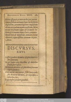 Discursus. XXVI.