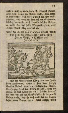 73-77, Wie der König von Babylon Urlaub nahm von dem Mohren-König...