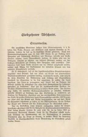 Siebzehnter Abschnitt. Steuerwesen