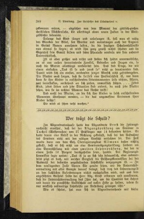 Wer trägt die Schuld?