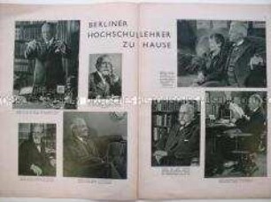 Illustrierte Beilage der "Vossischen Zeitung" mit Portraits von Berliner Hochschullehrern
