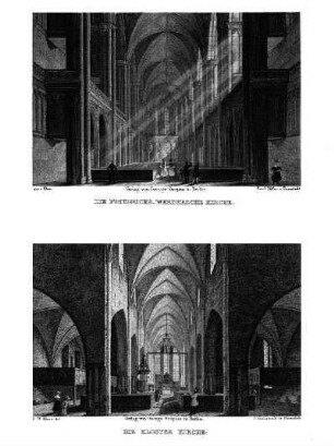 Tafel: Die Friedrichs-Werdersche Kirche; Die Kloster Kirche
