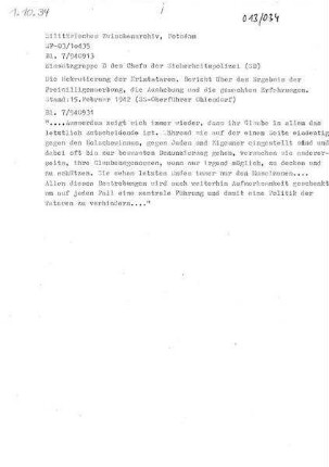 Die Rekrutierung der Krimtataren. Bericht über das Ergebnis der Freiwilligenwerbung (Auszug. Abschrift) 1942.