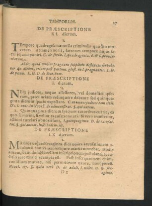 De Praescriptione XL dierum.