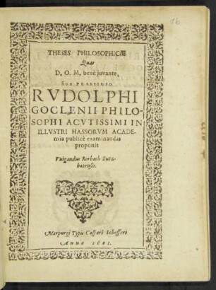Theses Philosophicae