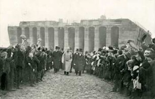 Besichtigung des Völkerschlacht-Denkmals durch König Friedrich August von Sachsen am 20. Februar 1905