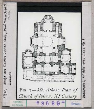 Athos: Kloster Iwíron, Grundriss