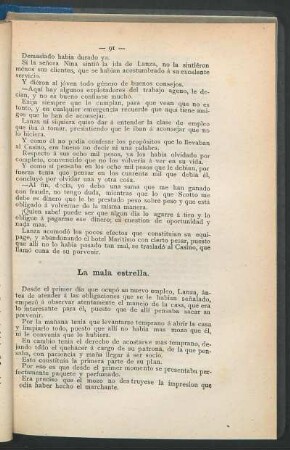 La mala estrella.