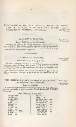 Proceedings of the Court of Directors ...