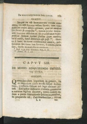 Caput XIII. De Modis Adquirendi Imperium Civile
