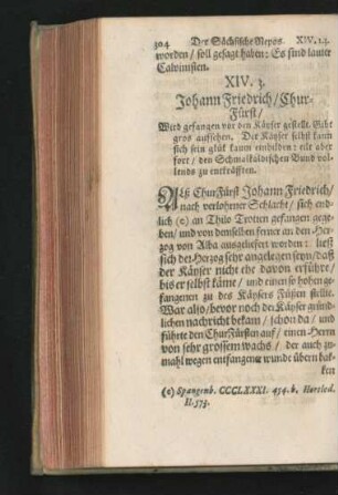 3. Johann Friedrich/ ChurFürst.