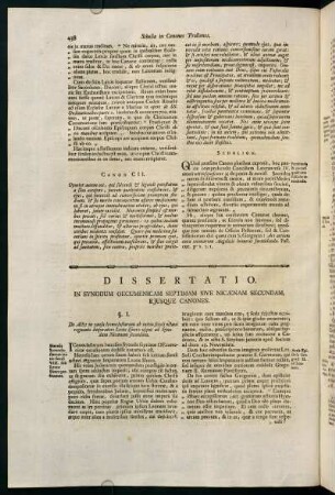 438-451, Dissertatio in Synodum Oecumenicam Septimam Sive Nicaenam Secundam, Ejusque Canones.