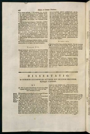 438-451, Dissertatio in Synodum Oecumenicam Septimam Sive Nicaenam Secundam, Ejusque Canones.