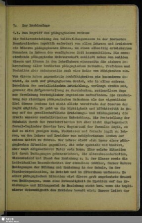 1. Zur Problemlage