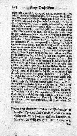 Regeln vom Schreiben, Reden und Versemachen in deutscher Sprache.